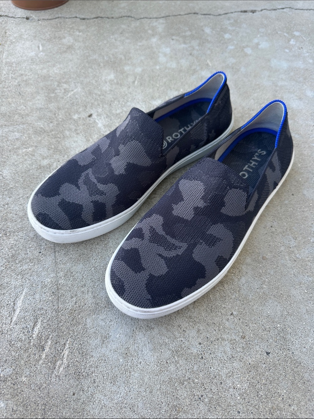 Rothy’s camo slip on shoes women’s size 10